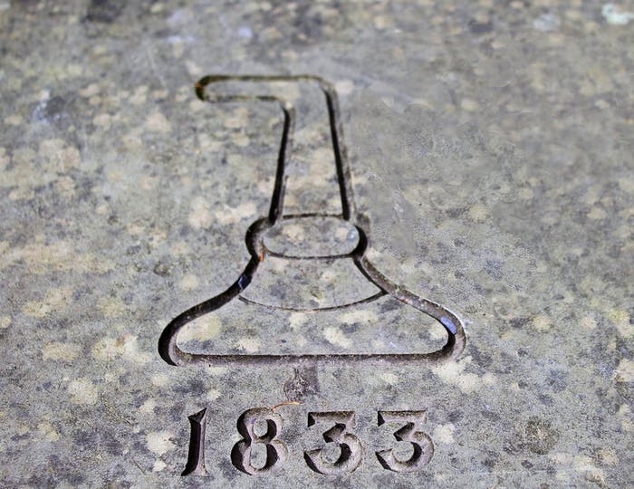 engraved stone with still and 1833